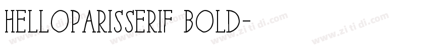 HelloParisSerif Bold字体转换